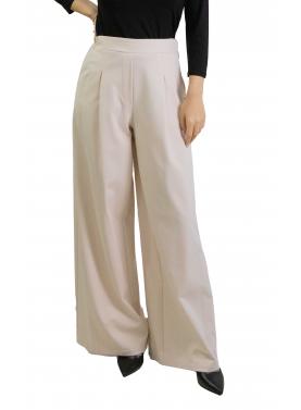 Pantalone con elastico dietro tinta unita palazzo Please